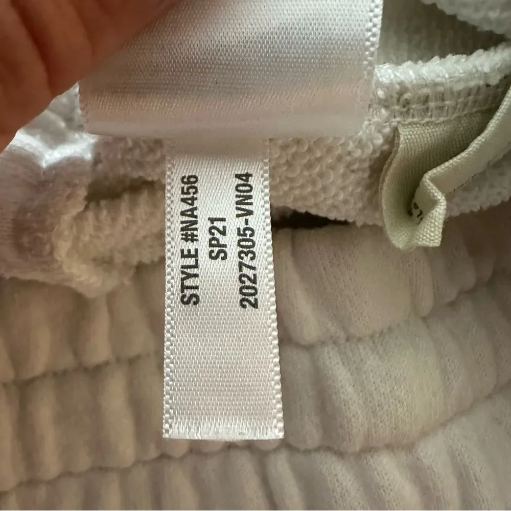 Madewell Lighthouse White Drawstring Long Sweatshorts Size Medium NA456 Casual
